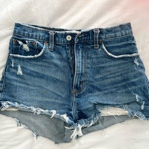 Abercrombie Curve Love high rise mom shorts